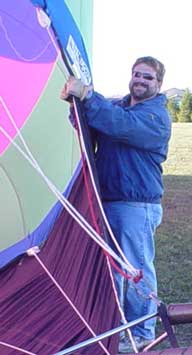 Inflating a balloon